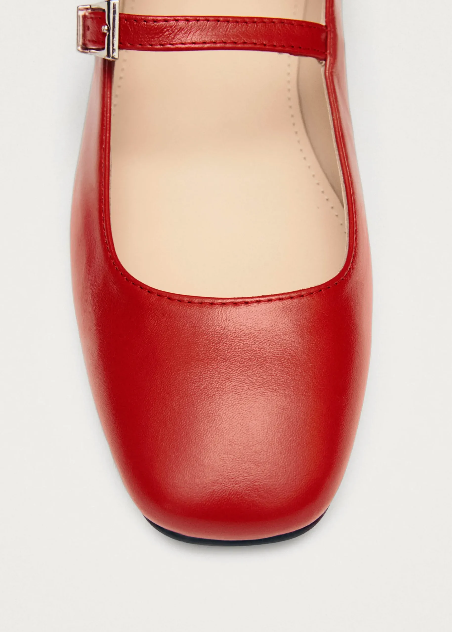 Por Do Sol Rote Leder-Ballerinas
