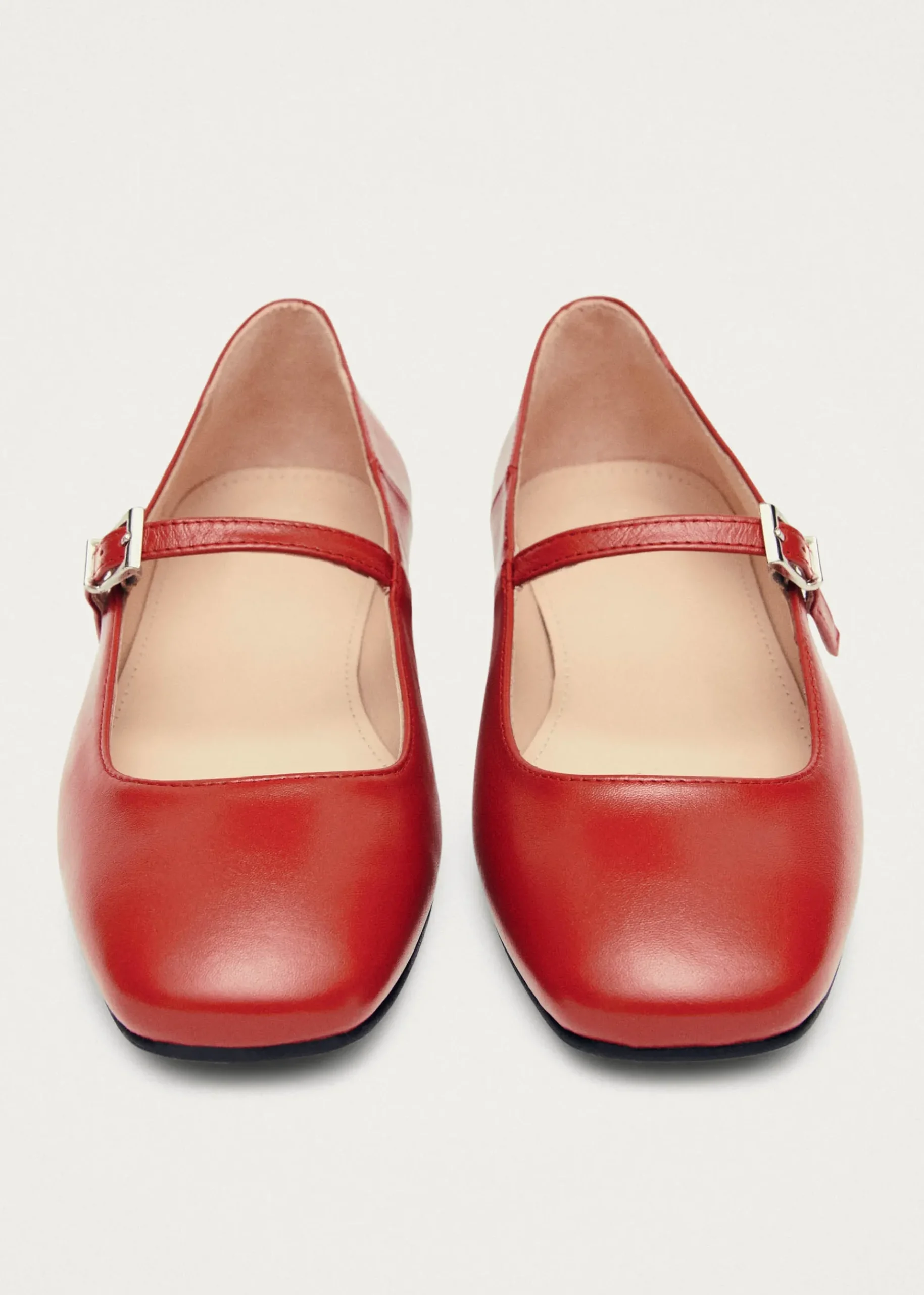 Por Do Sol Rote Leder-Ballerinas