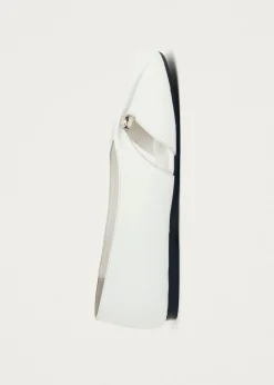Ravena White Leather Ballet Flats