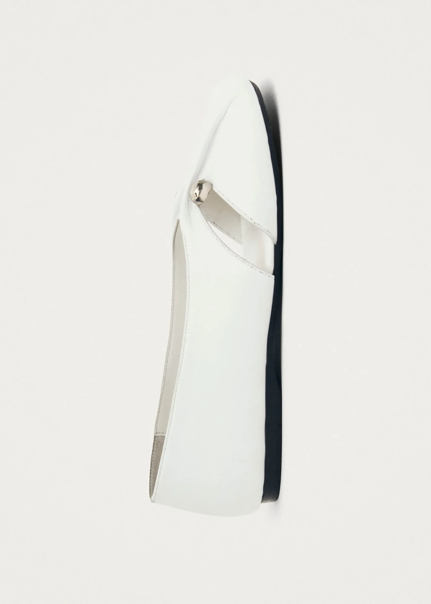 Ravena White Leather Ballet Flats