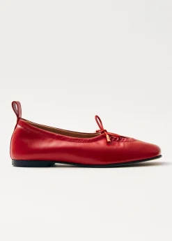 Rosalind Rote Leder Ballerinas