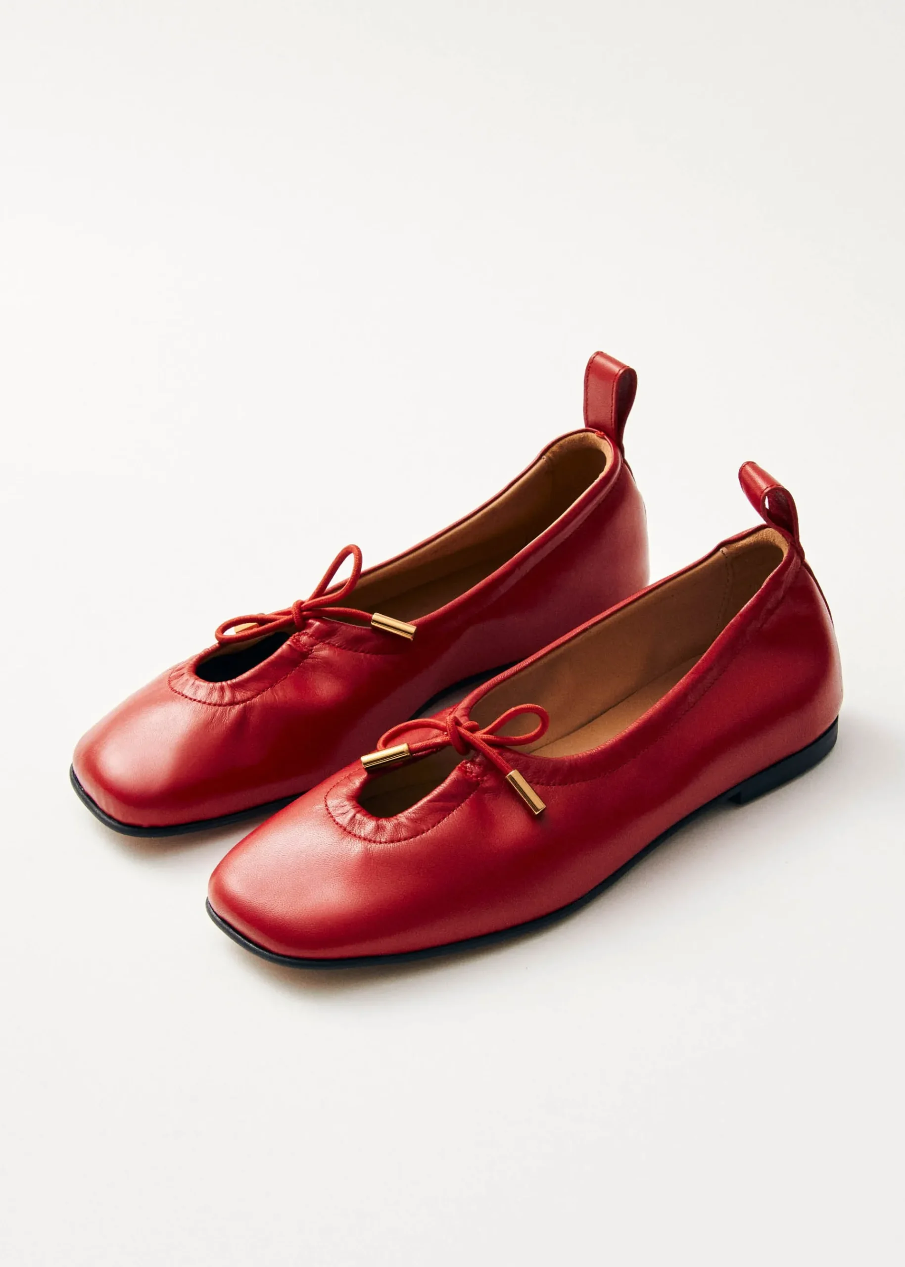 Rosalind Rote Leder Ballerinas