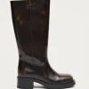 Sajan Braune Lederstiefel