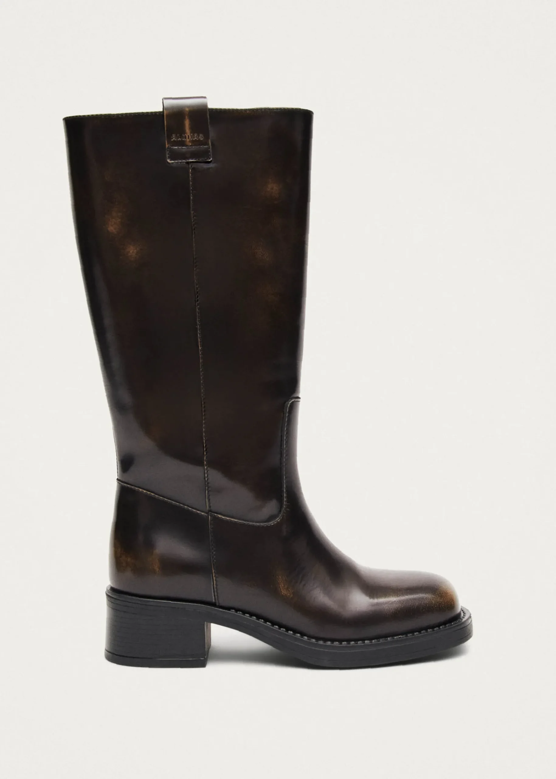 Sajan Braune Lederstiefel