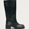 Sajan Schwarze Lederstiefel