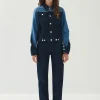 Sand - Bicolor Indigo Jeansjacke