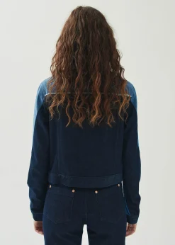 Sand - Bicolor Indigo Jeansjacke