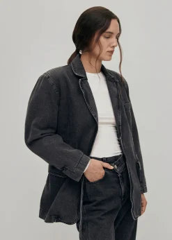 Sandra Schwarze Denim-Blazer