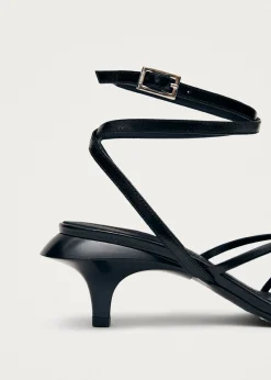 Soleia Schwarze Ledersandalen
