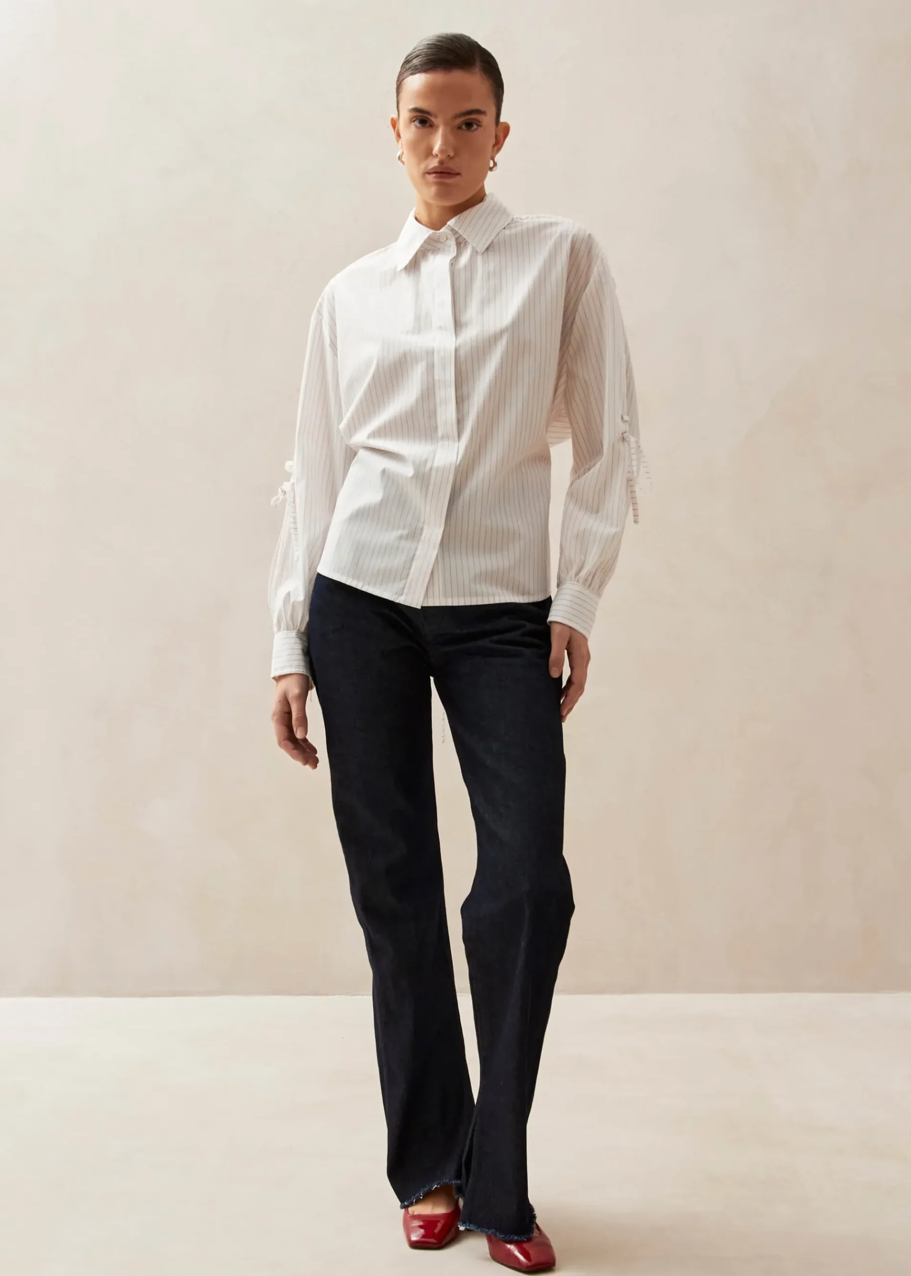 Sugar Red Thin Stripes Shirt