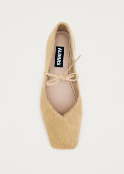 Sway Soft Beige Leder Ballerinas