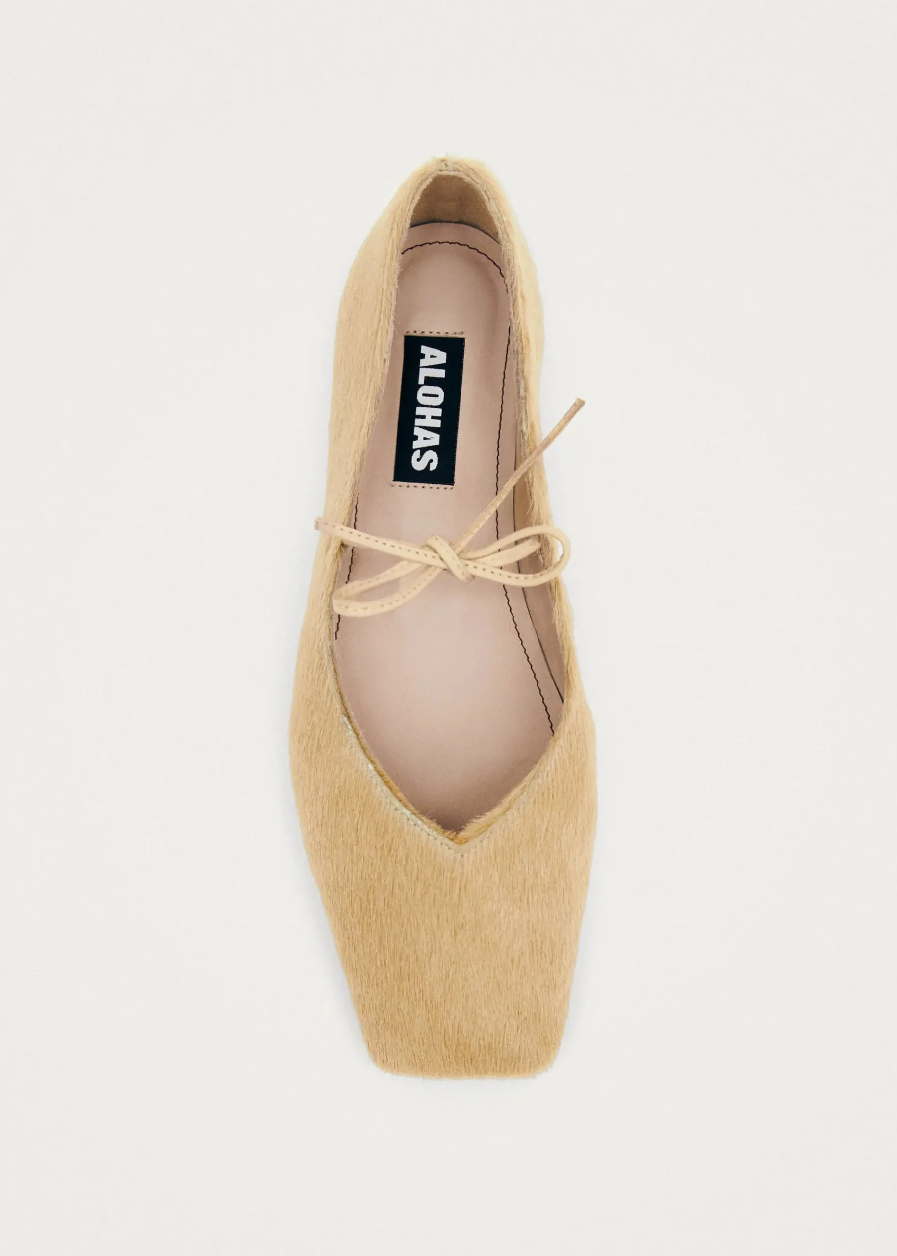 Sway Soft Beige Leder Ballerinas