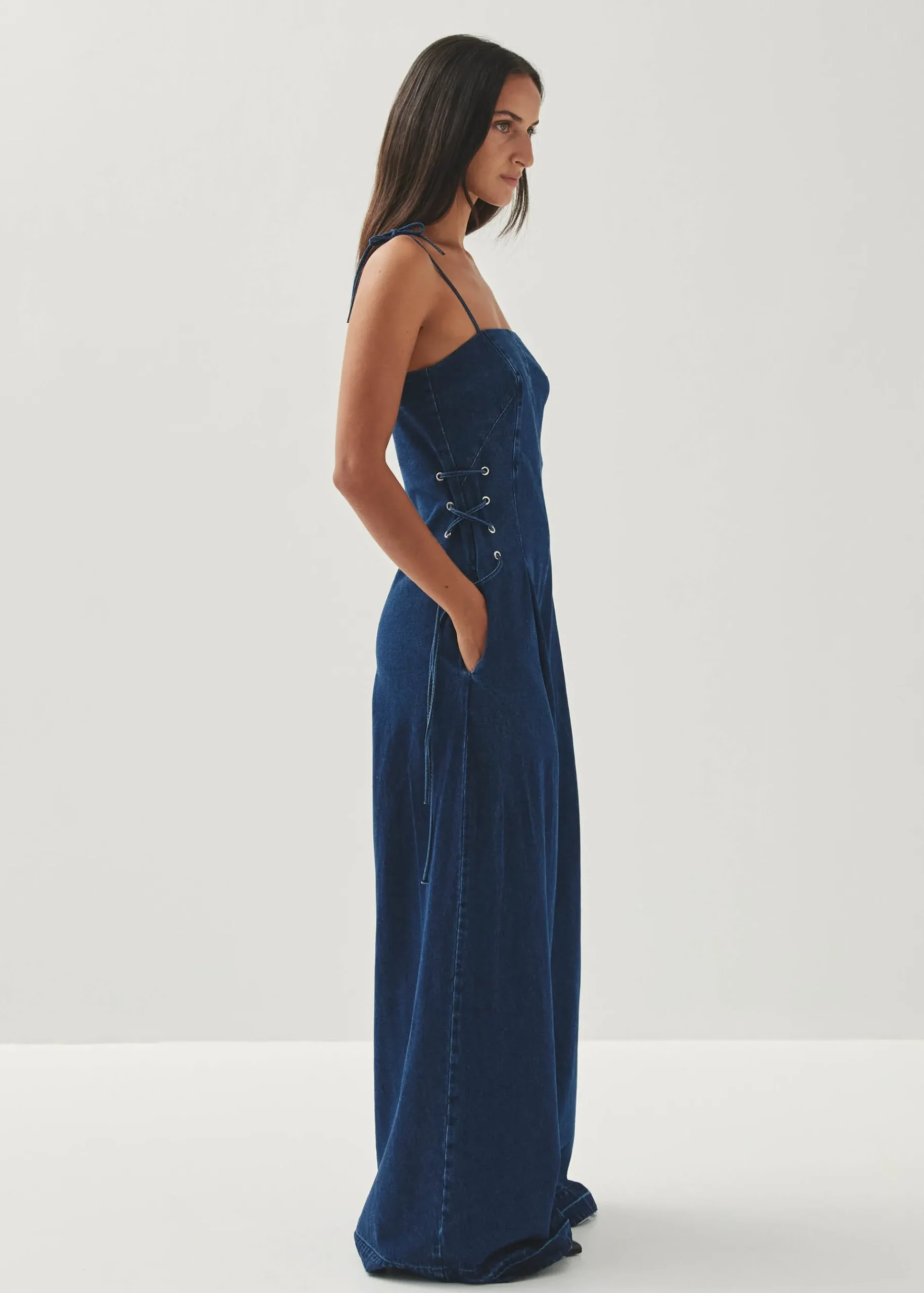 Tania Blauer Denim-Jumpsuit