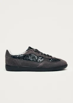 Tb.490 Glint Dunkelgraue Ledersneaker