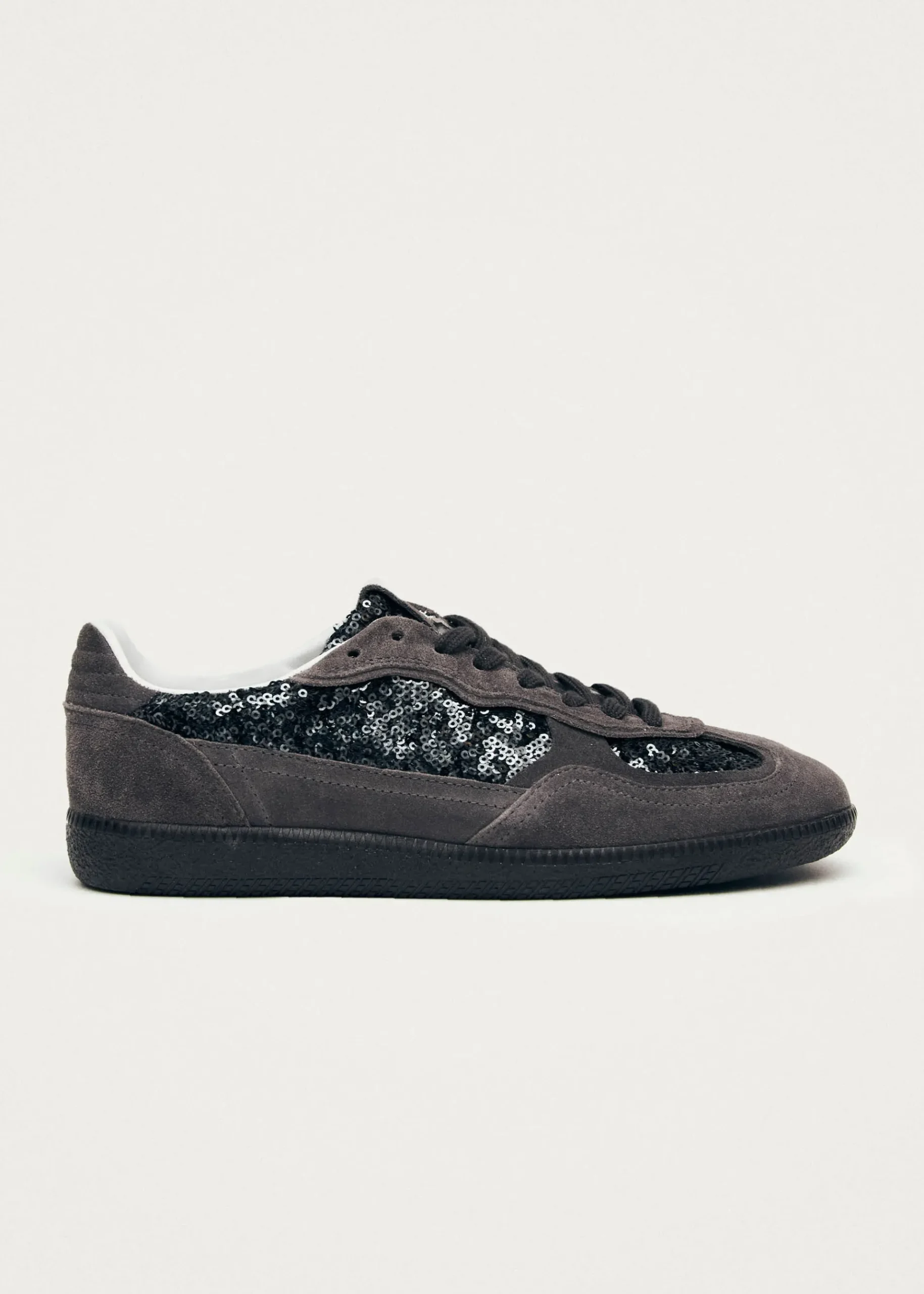 Tb.490 Glint Dunkelgraue Ledersneaker