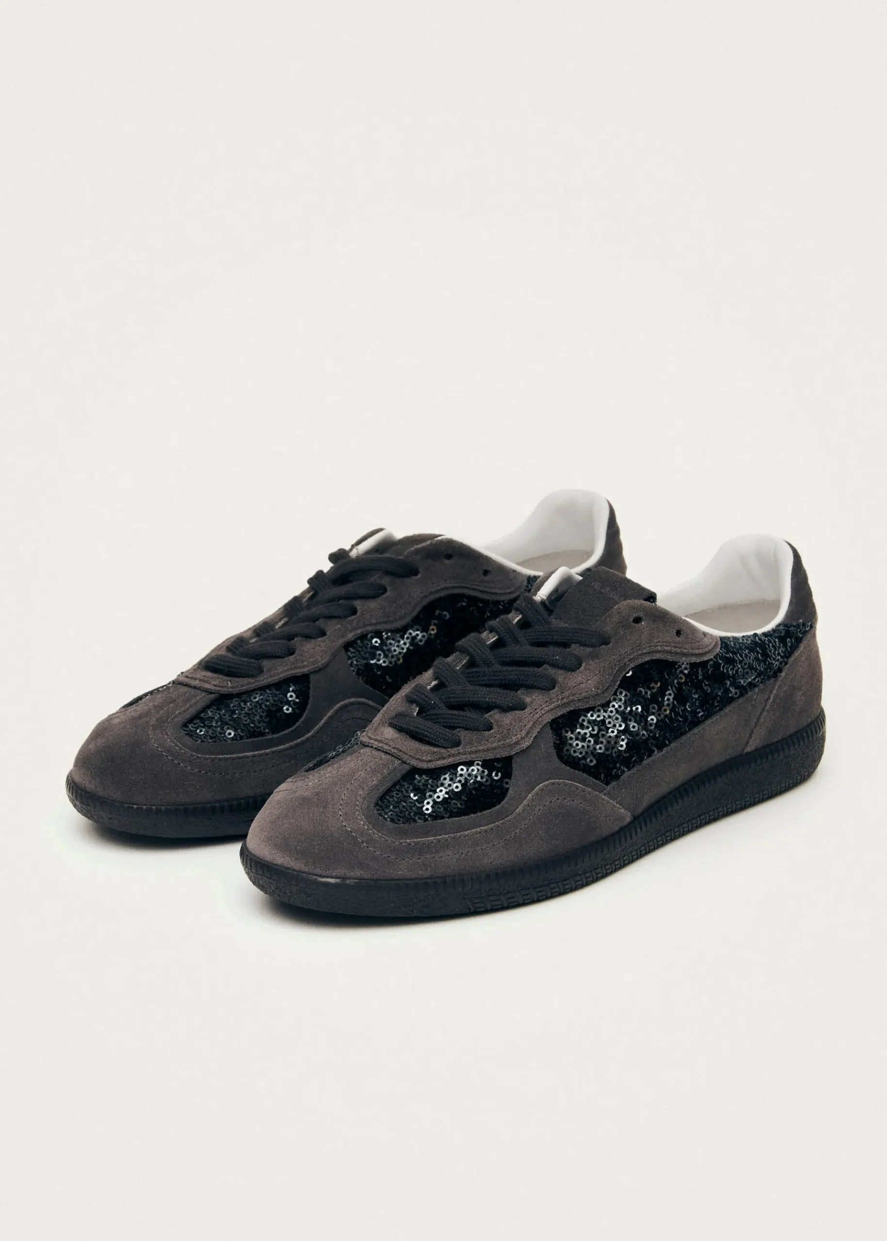 Tb.490 Glint Dunkelgraue Ledersneaker
