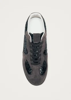 Tb.490 Glint Dunkelgraue Ledersneaker