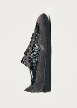 Tb.490 Glint Dunkelgraue Ledersneaker
