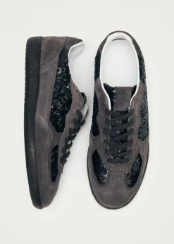 Tb.490 Glint Dunkelgraue Ledersneaker