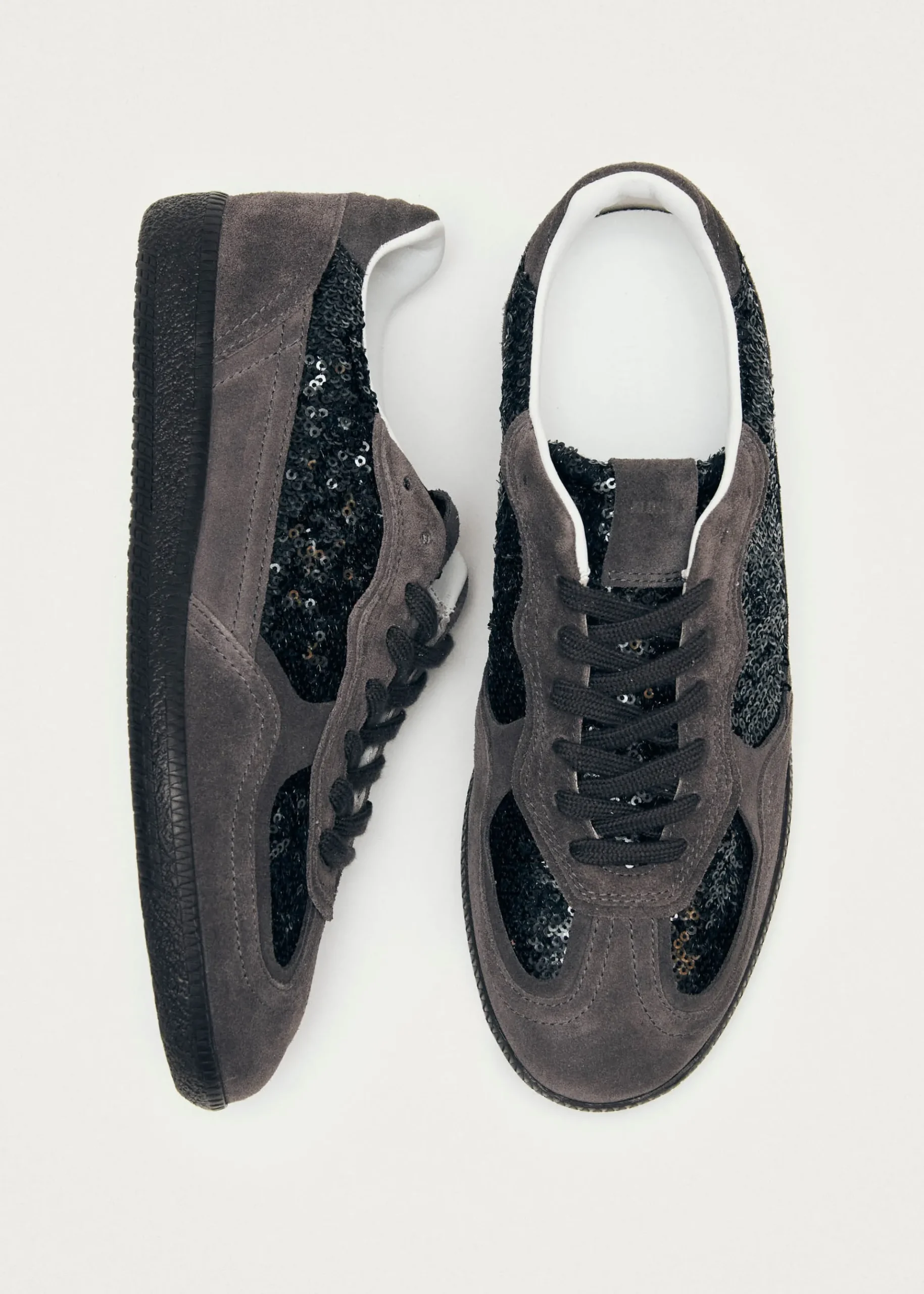 Tb.490 Glint Dunkelgraue Ledersneaker