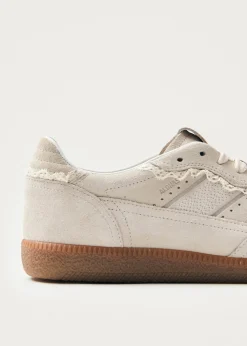Tb.490 Häkelcreme-Ledersneaker