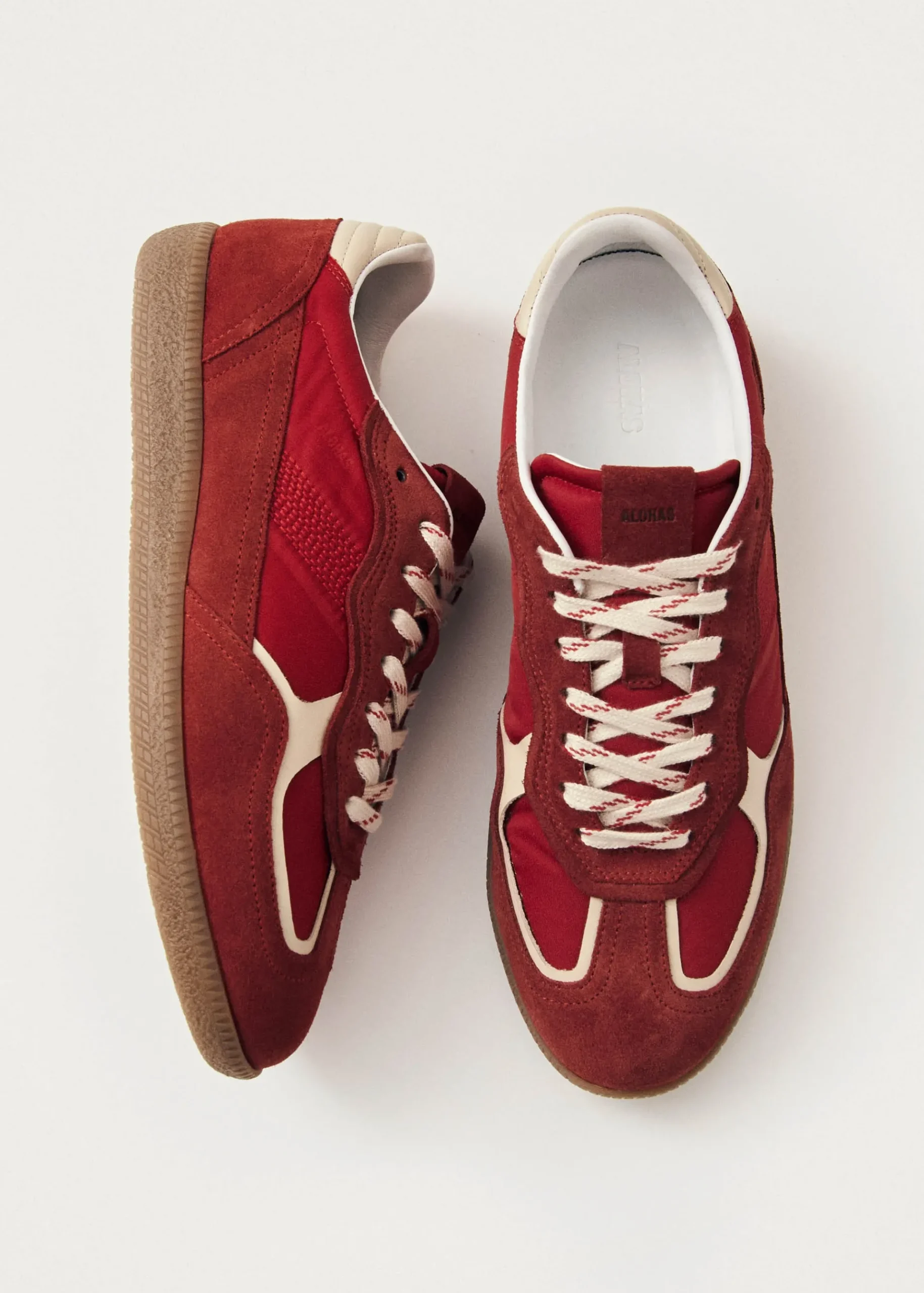 Tb.490 Rife Glänzende Rote Leder-Sneakers