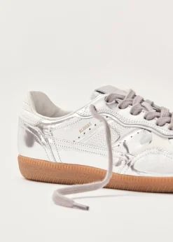 Tb.490 Rife Silberne Leder-Sneakers