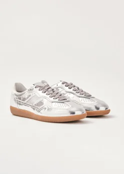 Tb.490 Rife Silberne Leder-Sneakers