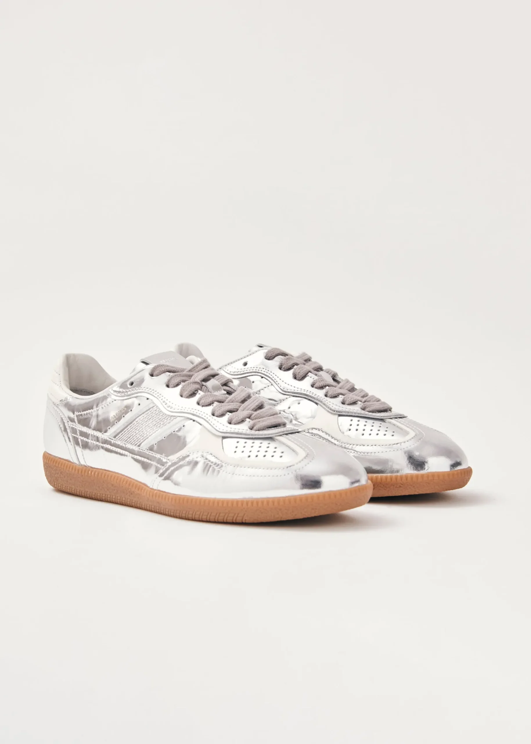 Tb.490 Rife Silberne Leder-Sneakers