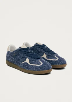 Tb.490 Rife Suede Fuzzy Blaue Ledersneaker