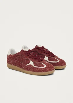 Tb.490 Rife Suede Fuzzy Rote Leder Sneaker