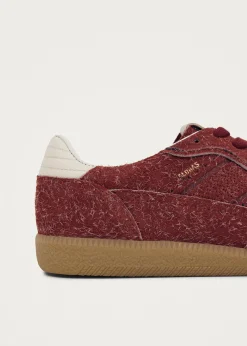 Tb.490 Rife Suede Fuzzy Rote Leder Sneaker