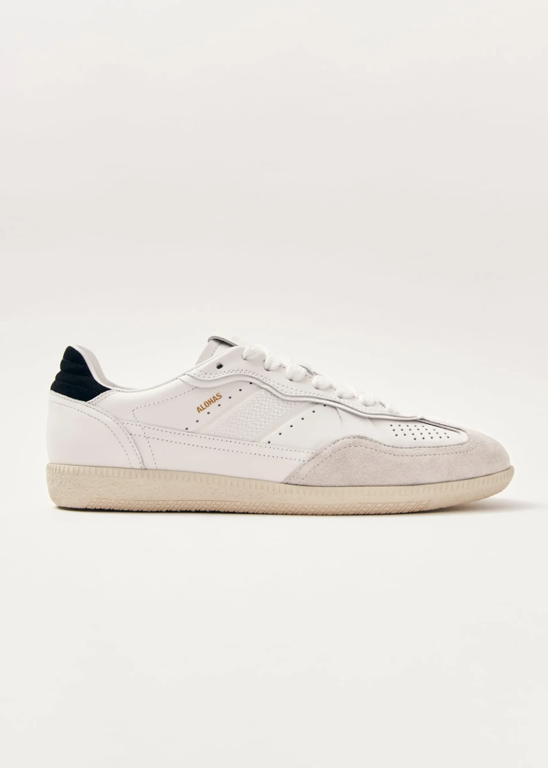 Tb.490 Weiße und schwarze Leder-Sneakers