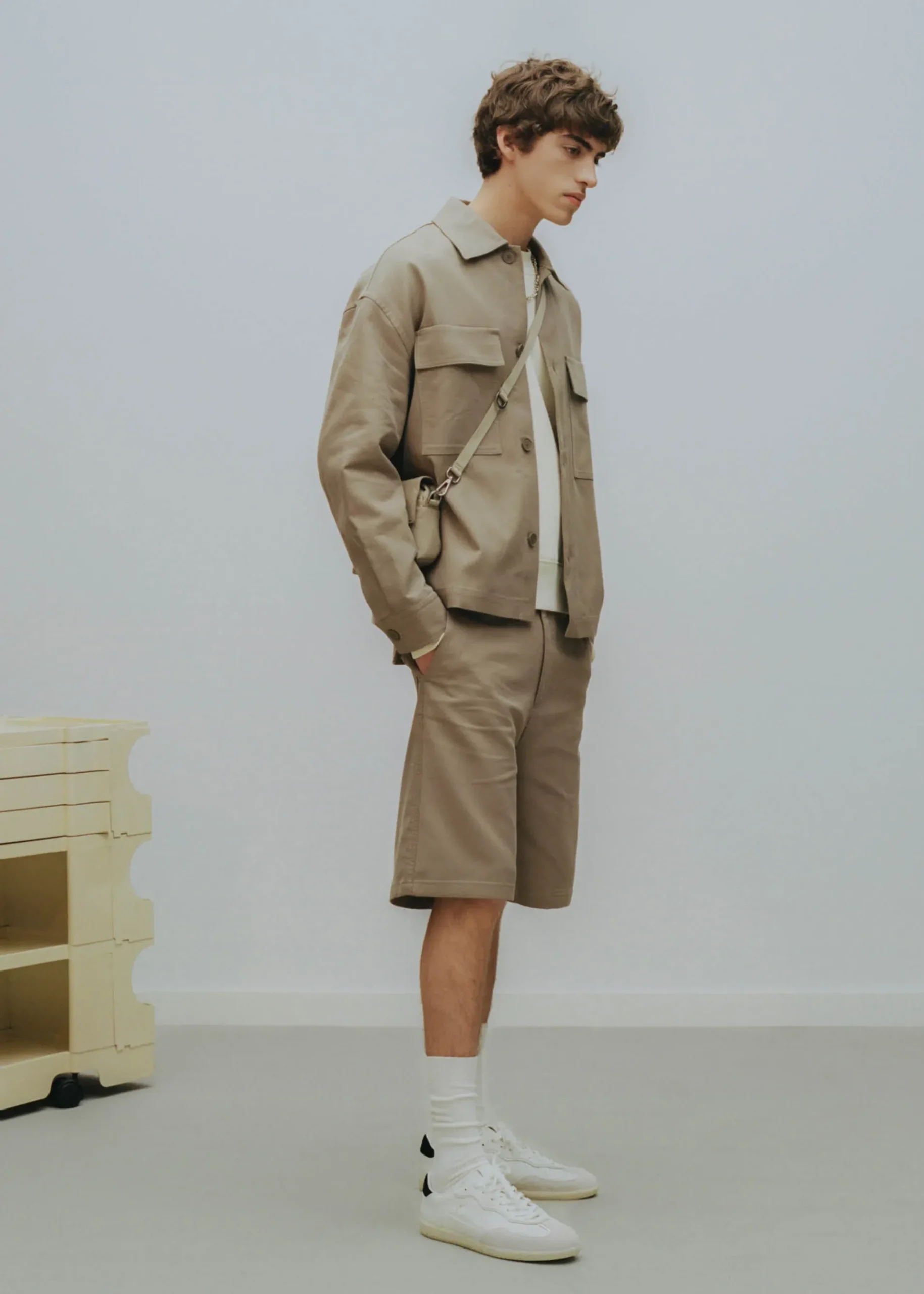 Tb.490 Weiße und schwarze Leder-Sneakers
