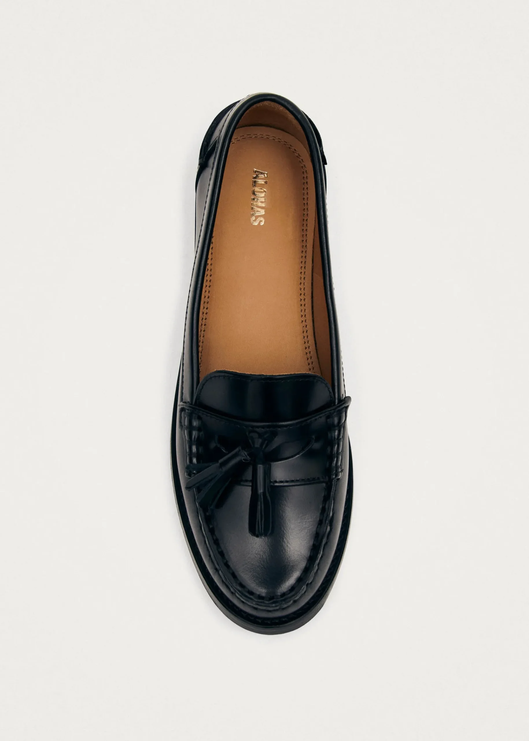 Terrane Schwarze Leder Loafers