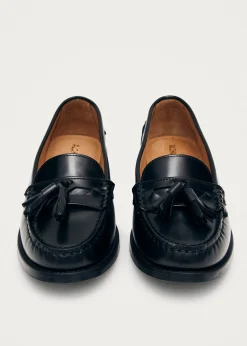 Terrane Schwarze Leder Loafers