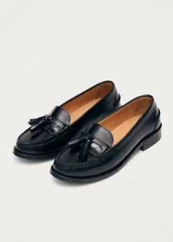 Terrane Schwarze Leder Loafers