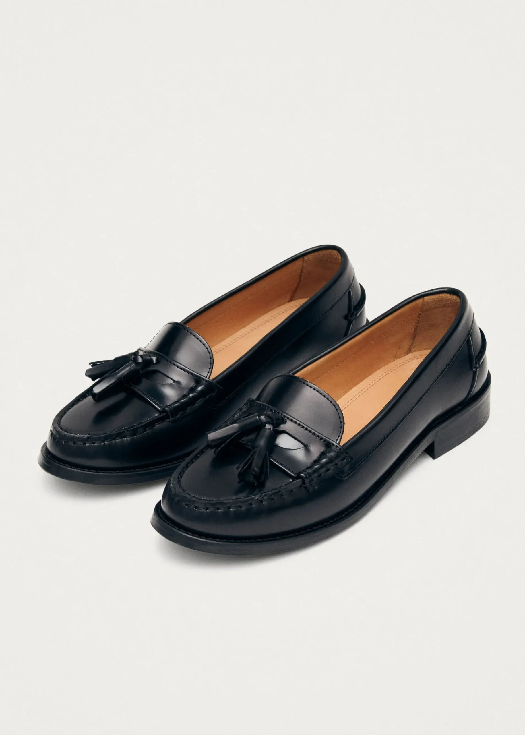 Terrane Schwarze Leder Loafers