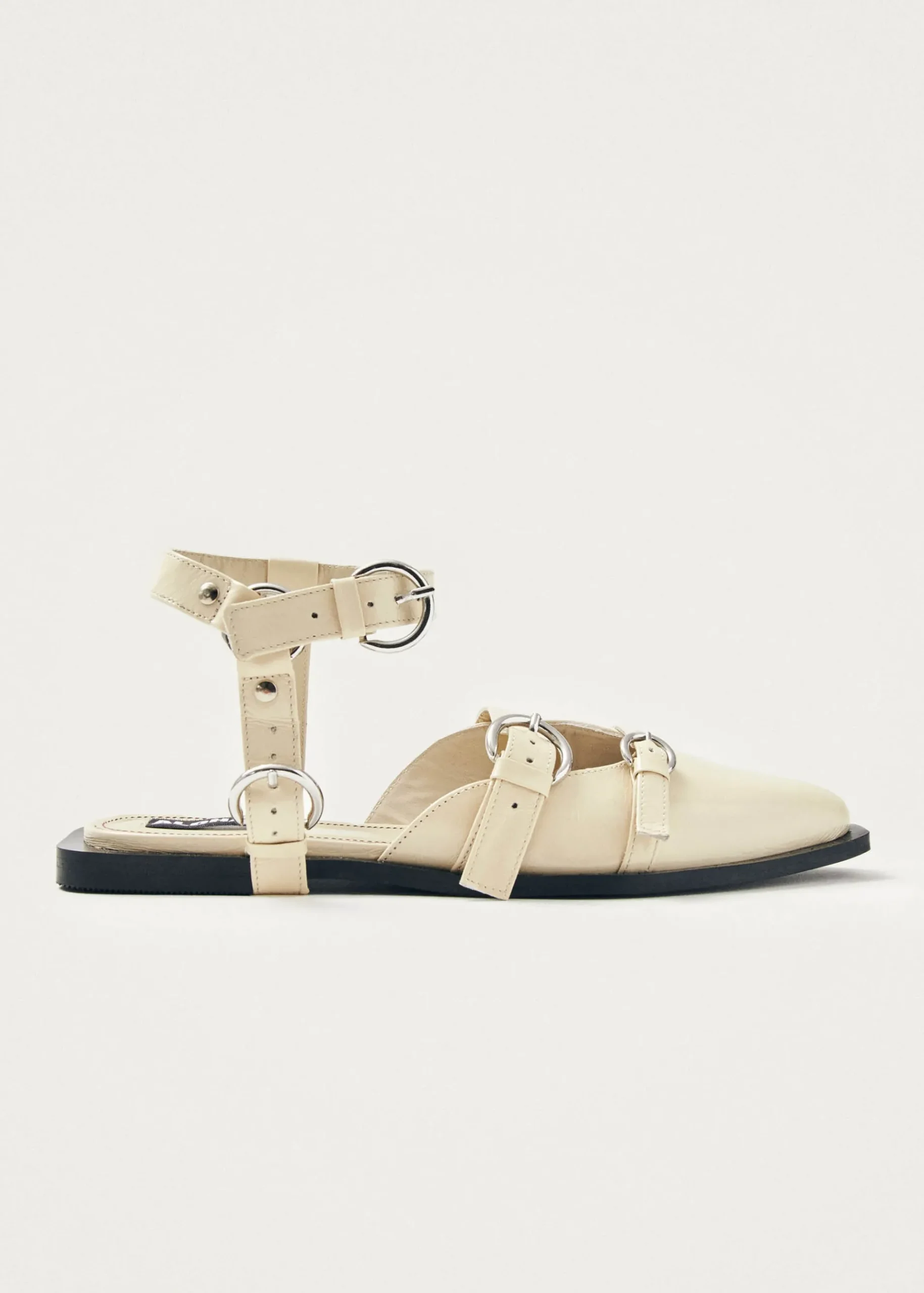 Thalara Onix Creme Leder Ballerinas