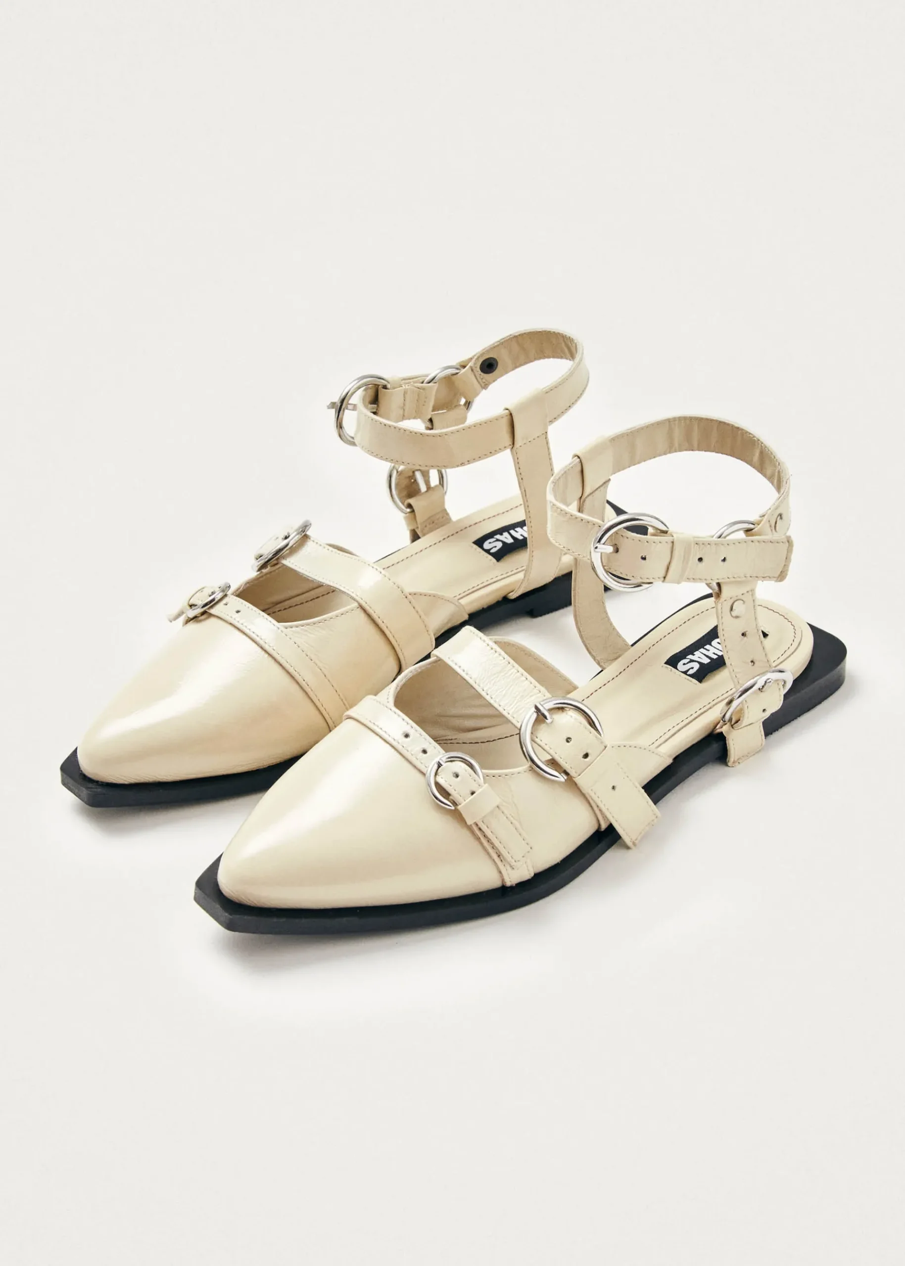 Thalara Onix Creme Leder Ballerinas