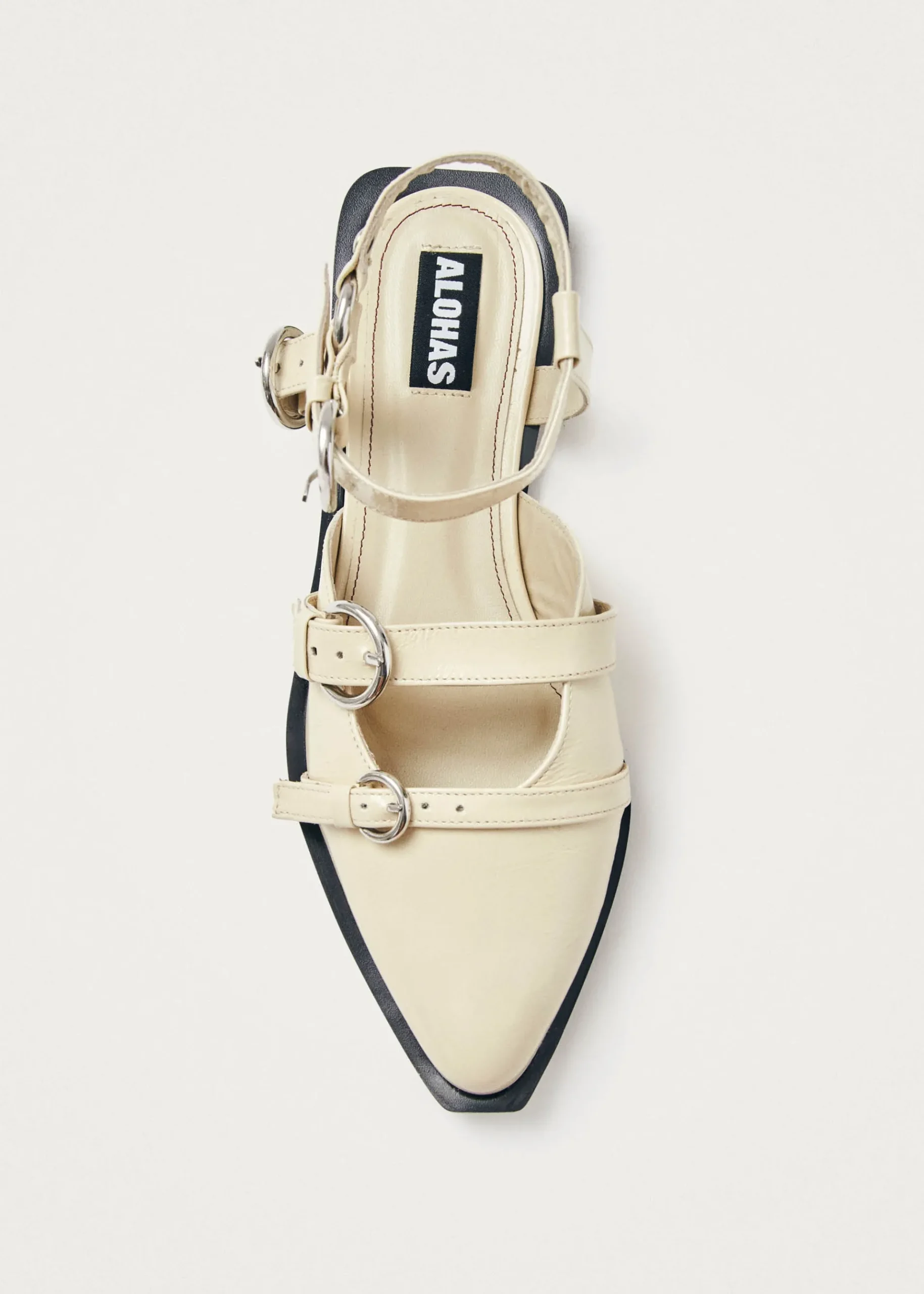 Thalara Onix Creme Leder Ballerinas