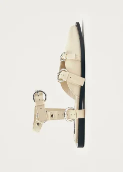 Thalara Onix Creme Leder Ballerinas