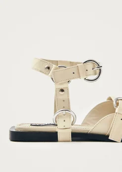 Thalara Onix Creme Leder Ballerinas