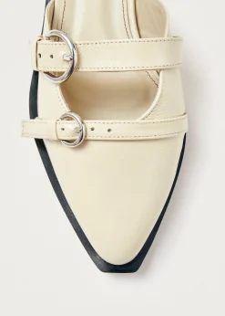 Thalara Onix Creme Leder Ballerinas