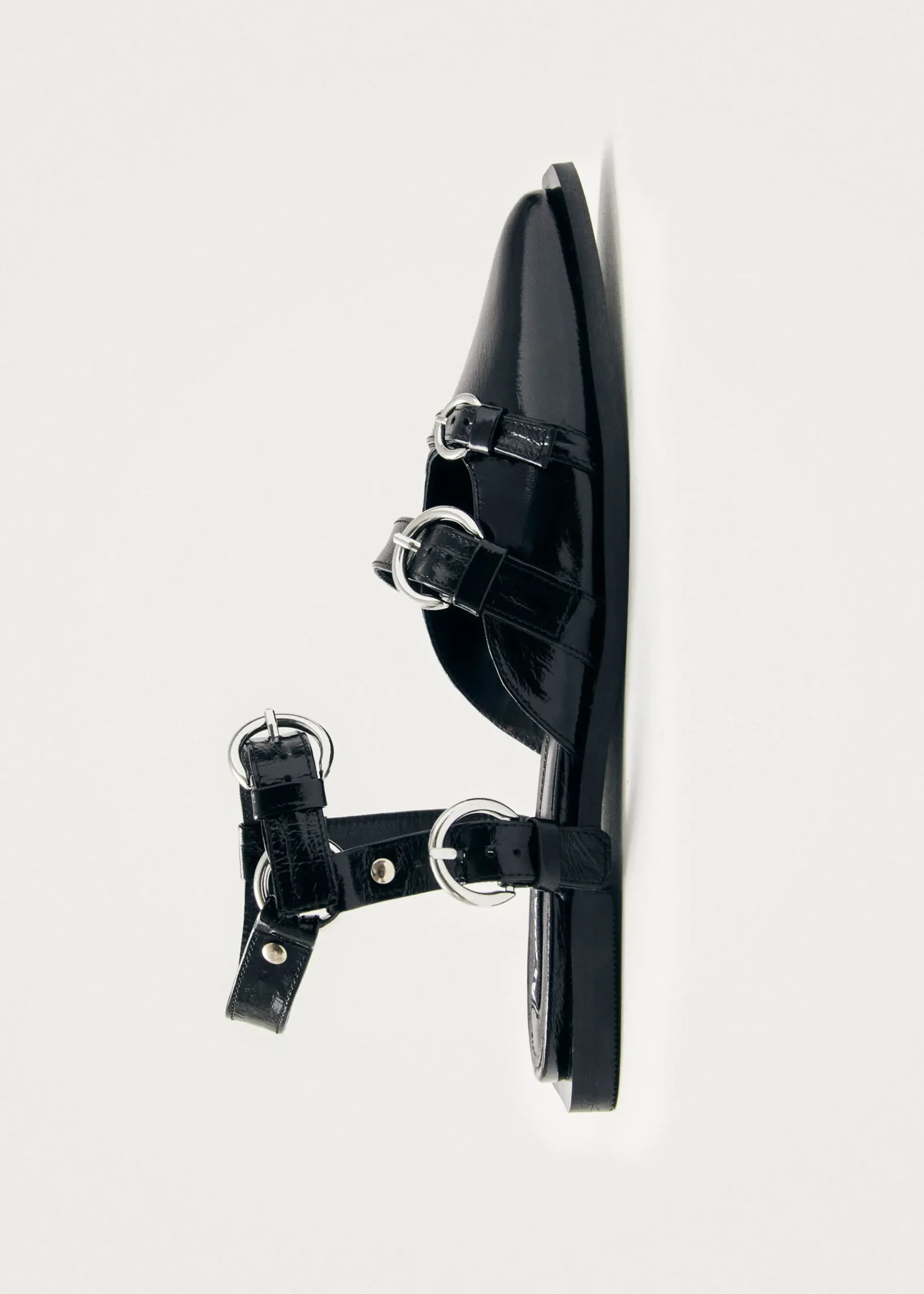 Thalara Onix Schwarze Leder Ballerinas