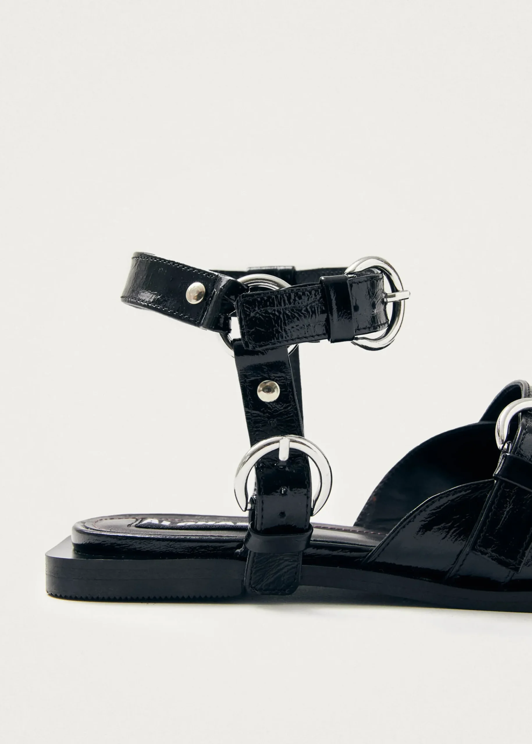Thalara Onix Schwarze Leder Ballerinas