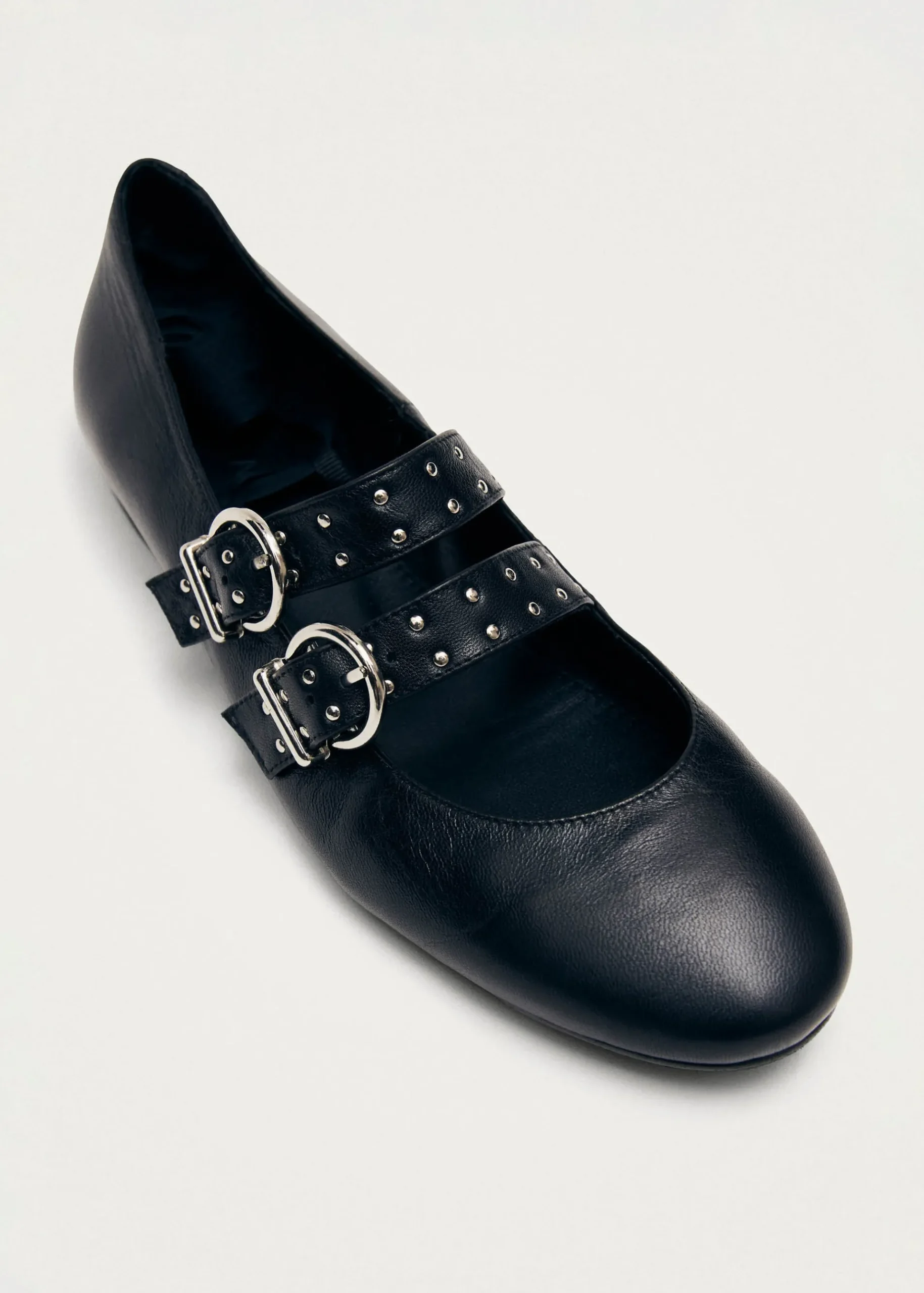 Thekla Schwarze Leder Ballerinas