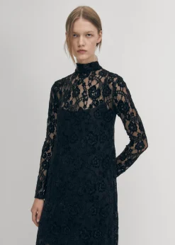 Tiban-Spitzen-Schwarzes Kleid
