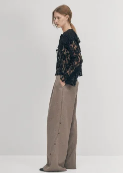 Tolpa Lace Schwarz Bluse