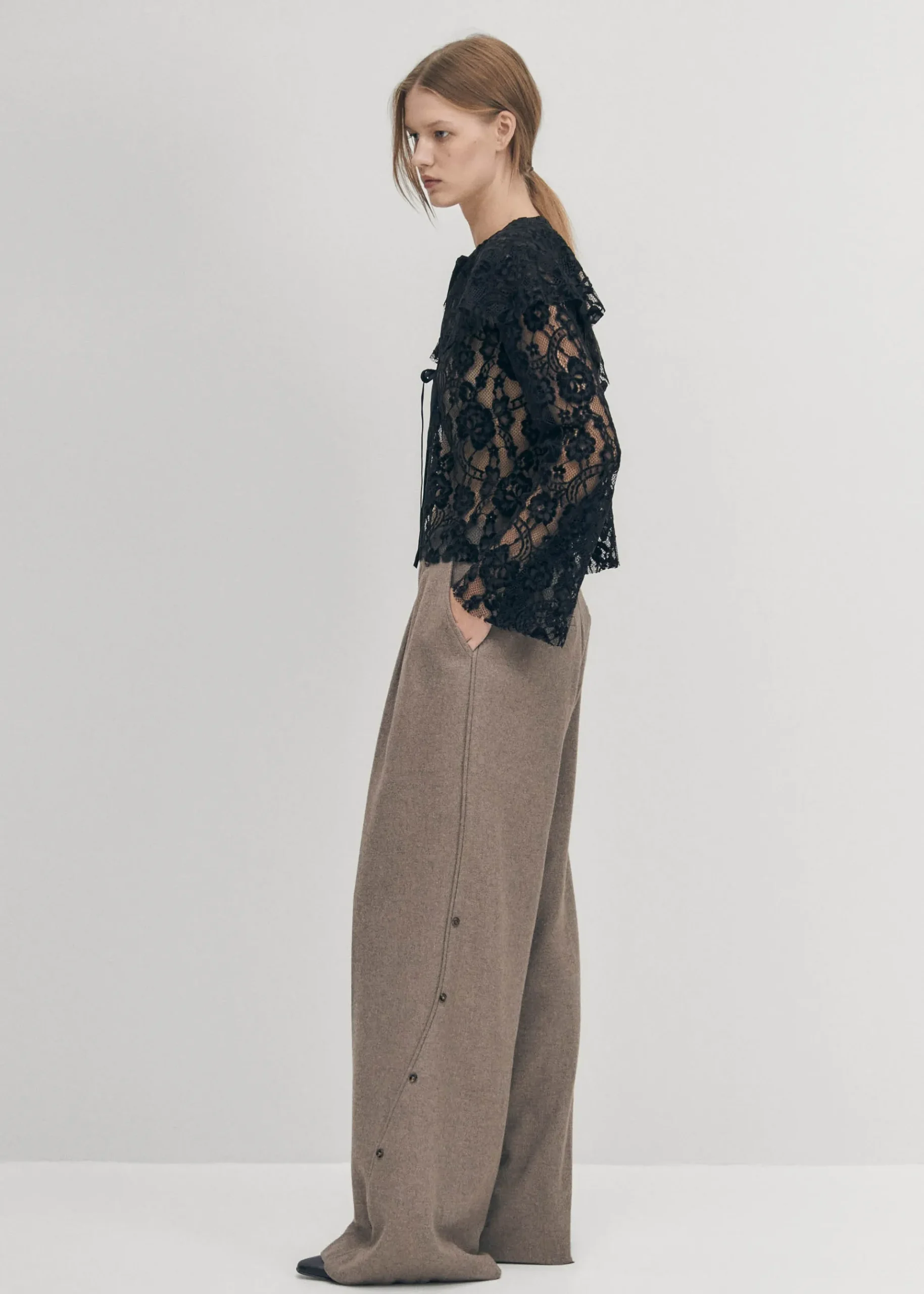 Tolpa Lace Schwarz Bluse